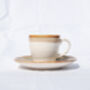 Beige Set Of Six Porcelain Espresso Cup And Saucer, thumbnail 5 of 11