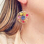 Medium Earrings With Real Flowers In Silver Or Gold, thumbnail 4 of 12