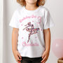 Girls Personalised Dancing Ballerina Birthday T Shirt, thumbnail 1 of 3