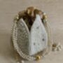 White Handcrafted Pearl Embellished Potli Wrist Bag, thumbnail 1 of 5
