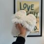 Bride To Be Pearl And Tulle Slippers, thumbnail 1 of 3