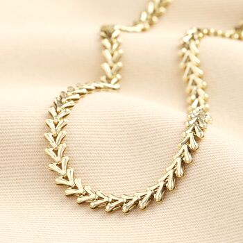 Stainless Steel Chevron Chain In Gold, 3 of 4