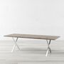 Kew Grey Stainless Steel X Shaped Legs Dining Table, thumbnail 1 of 6