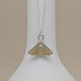 Rhodium And Gold Plated Moth Charm Necklace, thumbnail 1 of 3