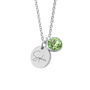 Personalised Silver Birthstone Crystal + Disc Necklace, thumbnail 10 of 12