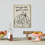 Here For The Food And Wine Illustrated Wall Art Print, thumbnail 10 of 11