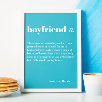 Boyfriend Gift Personalised Boyfriend Definition Print, 2 of 3