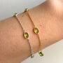 Minimalist Peridot Chain Bracelet, thumbnail 1 of 4