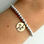 Daffodil Charm Bracelet Silver And Gold, thumbnail 1 of 6