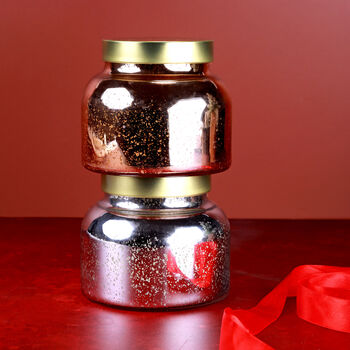 G Decor Large Aurielle Grande Linen Fragrance Hand Poured Soy Wax Jar Candle Mercury In Silver Or Rose Gold Finish, 3 of 8