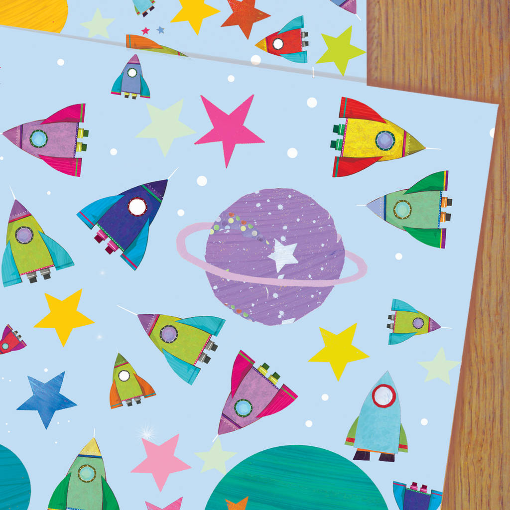 space gift wrap two sheets by kali stileman publishing
