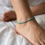 Turquoise Anklet In Sterling Silver Or Gold Vermeil, thumbnail 1 of 7