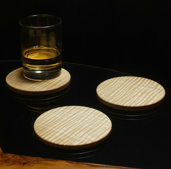 Set Of Four Coasters In Various Stunning Hardwoods, 2 of 11