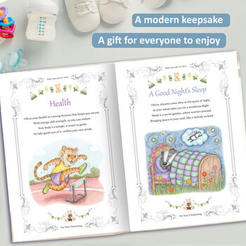Personalised Baby Christening Keepsake Gift Book, 5 of 11