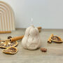 Beige Carved Pumpkin Candle Halloween Decoration, thumbnail 6 of 8