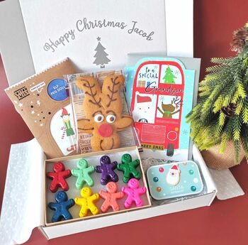 Personalised Grandson Craft And Colouring Christmas Gift Set, 2 of 11