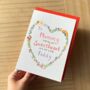 Personalised Mummy Mum Nanna Sweetheart Valentine Card, thumbnail 2 of 5