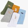 Women's Woodland Animals Embroidered Cotton Ankle Socks Five Pack, thumbnail 1 of 7