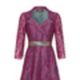 1950s Style Full Skirted Dress In Rose Flower Lace, thumbnail 1 of 4