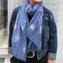 Mulberry Tree Silver And Rose Gold Foil Print Scarf, thumbnail 2 of 11