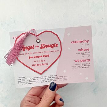 Retro Heart Wedding Invitation, 10 of 11