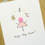 Personalised 'Button Baby Shower' Handmade Card, thumbnail 3 of 5