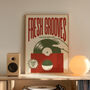Vinyl Record Print | Fresh Grooves | Music Inspired Wall Art | Retro Mid Century Poster, thumbnail 1 of 11