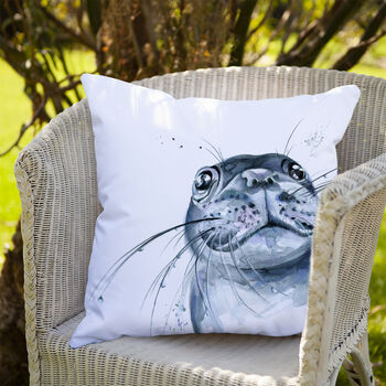 Inky Seal Outdoor Cushion For Garden Furniture, 3 of 9