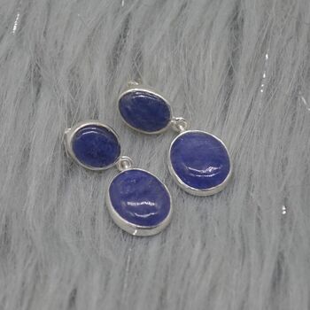 Blue Sapphire 925 Silver September Birthstone Earrings, 2 of 12