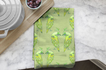 Lovebirds Tea Towel | 100% Cotton | Made In The UK, 3 of 11