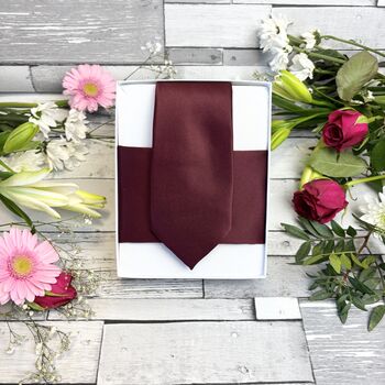 Wine Wedding Tie Set, 10 of 10