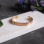Solid Copper Bracelet With Golden Detail, Unisex Model, thumbnail 1 of 2
