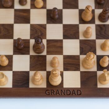 Personalised Luxury Wooden Chess Set, 4 of 5