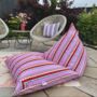 Outdoor Beanbag In Sparrow And Plumb Pick'n'mix Stripe, thumbnail 3 of 5