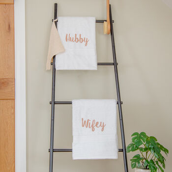 Personalised Bath Towel Set For Couples, 2 of 12