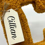 Boucle Fabric Letter With Personalised Wooden Name Tag, thumbnail 3 of 4