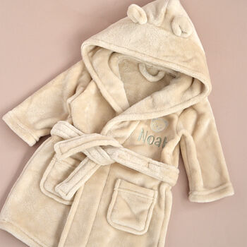 Personalised Teddy Ear Baby Robe Gift, 6 of 12