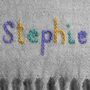 Personalised Embroidered Name Grey Big Cashmere Scarf, thumbnail 5 of 10