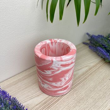 Pink Marbled Pen Pot, 2 of 7