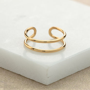 Double Band Adjustable Ring, 3 of 6
