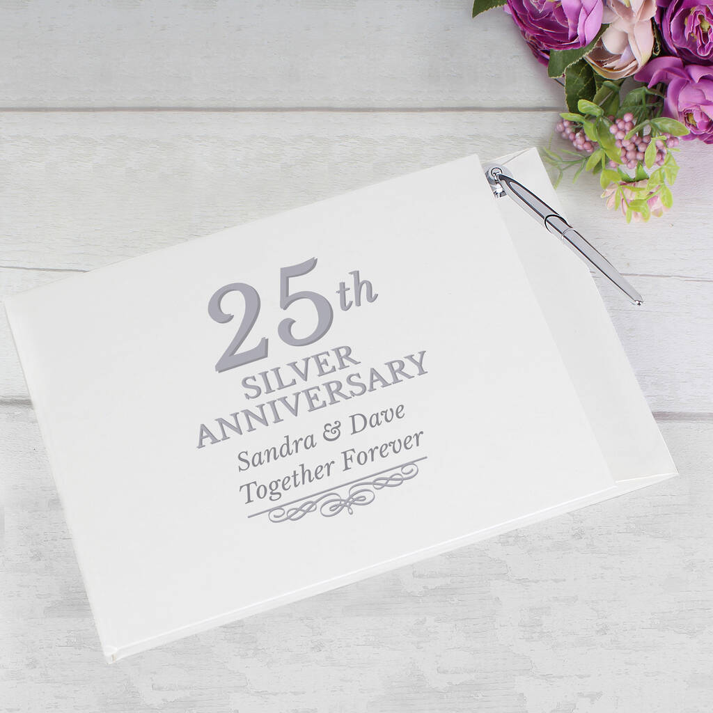 Personalised 25th Silver Anniversary Book, 1 of 7