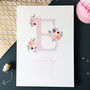 Personalised Floral Initial New Baby Print, thumbnail 2 of 7