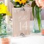 Foliage Stand Off Wedding Table Number, thumbnail 1 of 9