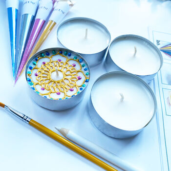 Henna Inspired Tealight Painting Kit, 2 of 5