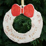 Family Ceramic Christmas Wreath Decoration, thumbnail 1 of 6