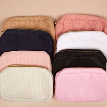 Personalised Embroidered Birth Flower Make Up Bag, 6 of 6