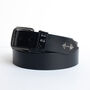 Men's Premium Leather Belt With Simple Stitch Detail, thumbnail 5 of 10