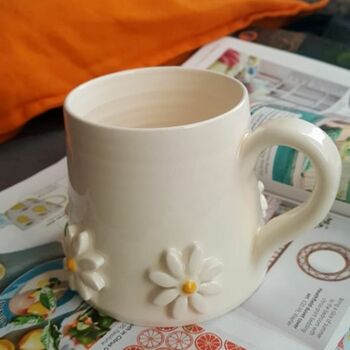 Handmade Ceramic Daisy Coffee Mug, Tea Cup, 8 of 8