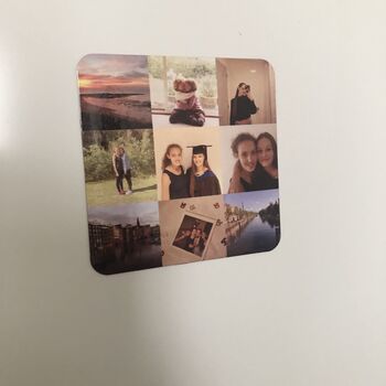 Personalised Photos Collage Square Fridge Magnet, 2 of 2