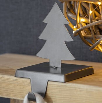 Grey Christmas Tree Stocking Hanger, 2 of 2